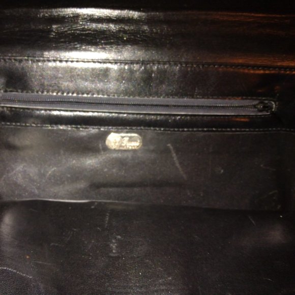 ❤️Vintage GUCCI Black Leather Horsebit Portfolio Clutch Valise Briefcase - Picture 6 of 7